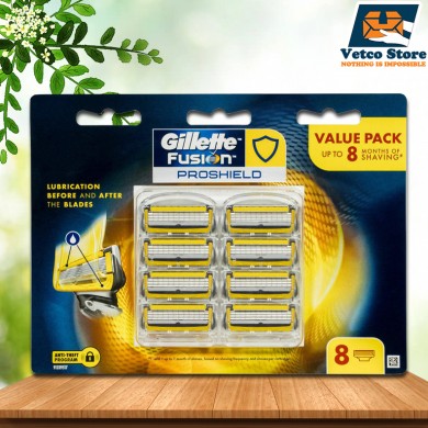 Lưỡi Dao Cạo Râu Gillette Fusion Proshield (Vỉ 8 lưỡi)